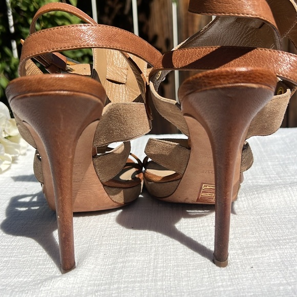 HERVE LEGER Suede / Leather Platform Sandal, Size 8.5. 🤎 - Picture 6 of 17